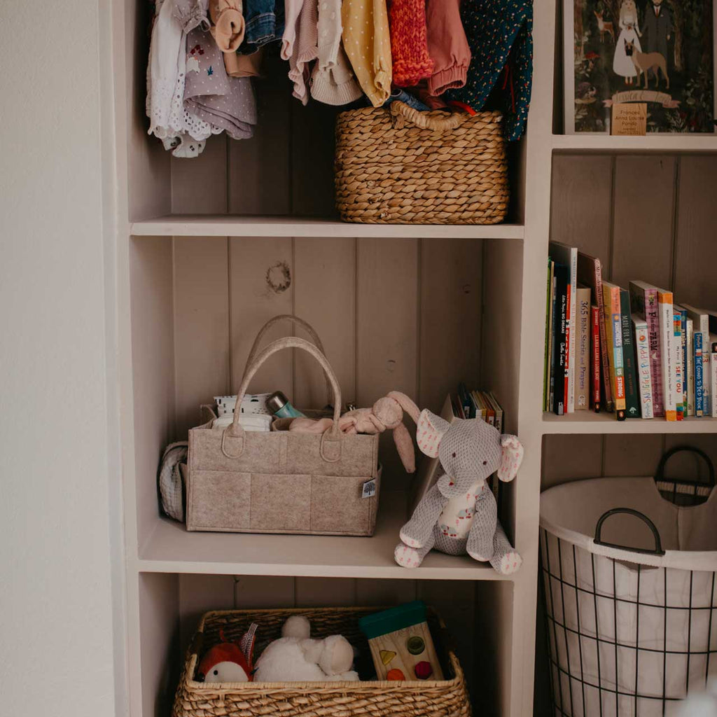 diaper caddy on a white background