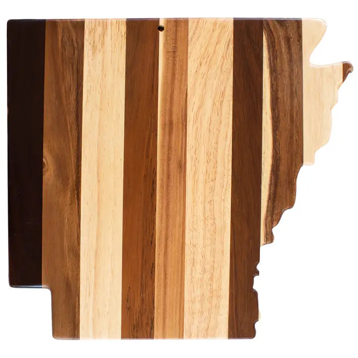 totally bamboo arkansas cutting and serving board on a white background