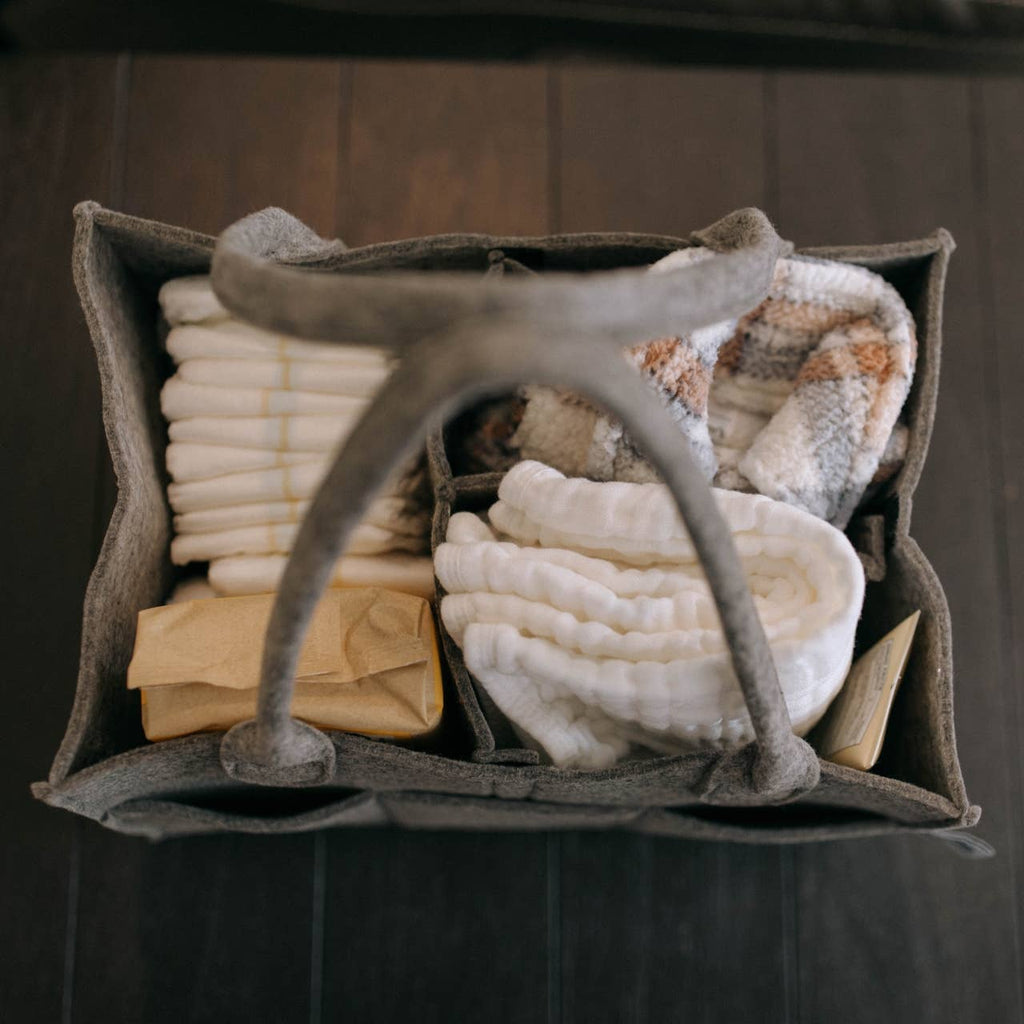 diaper caddy on a white background