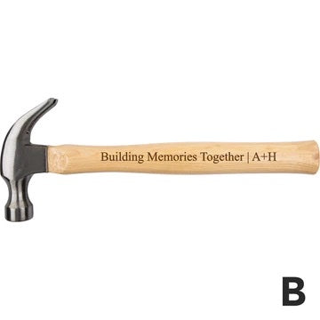 personalized hammer on a white background