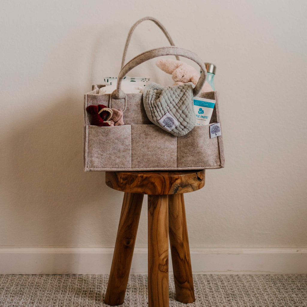 diaper caddy on a white background