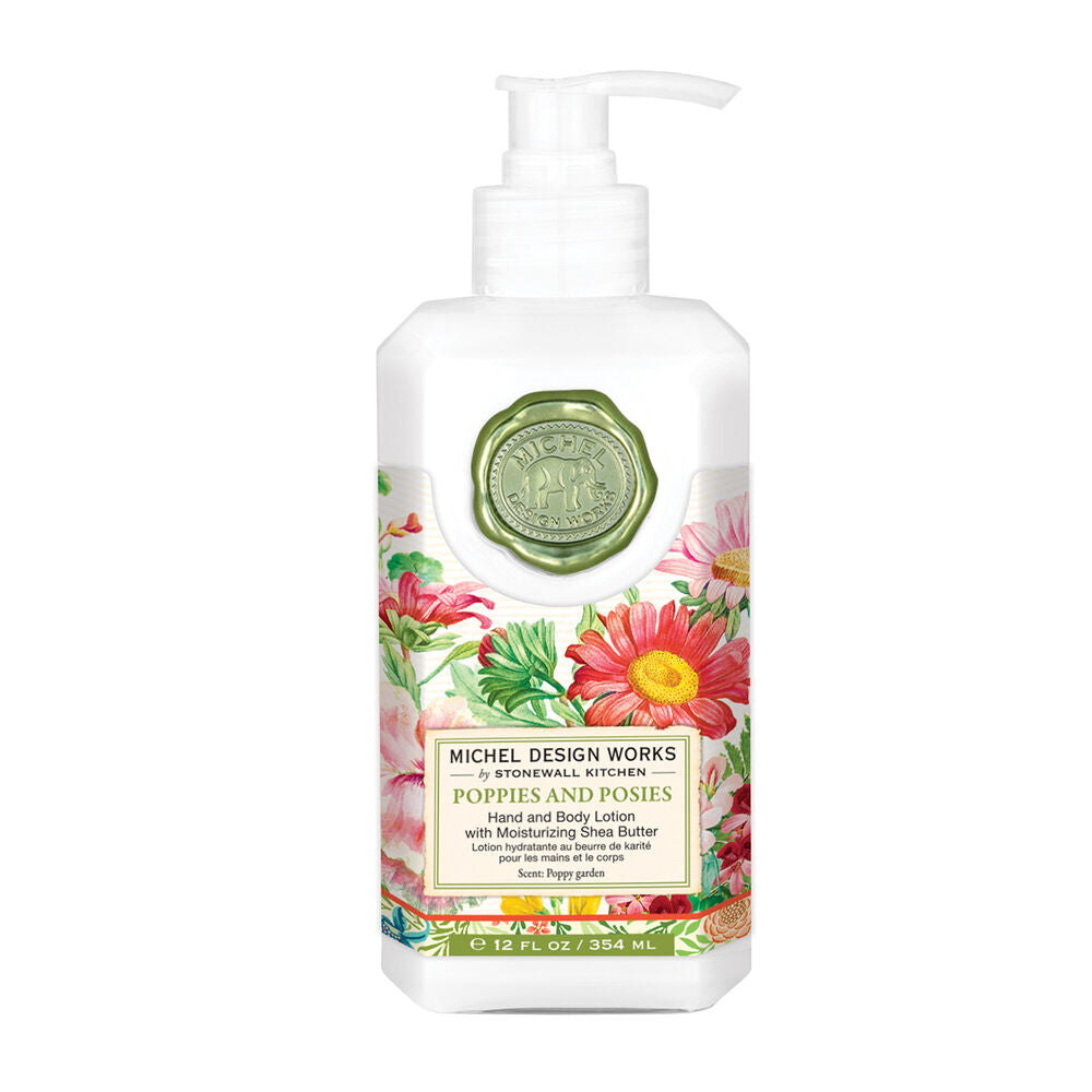 Poppies And Posies Hand & Body Lotion on a white background