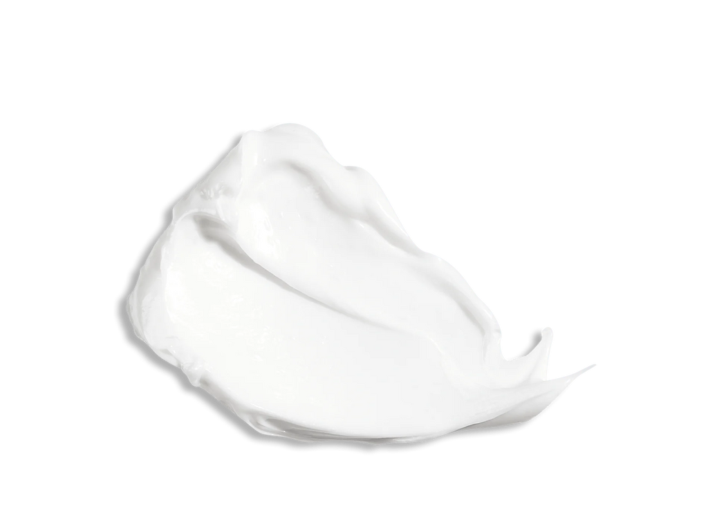 pure goat milk whipped body cream on a white background