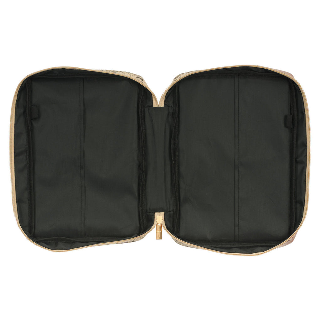 cream floral amazing grace bible cover on a white background