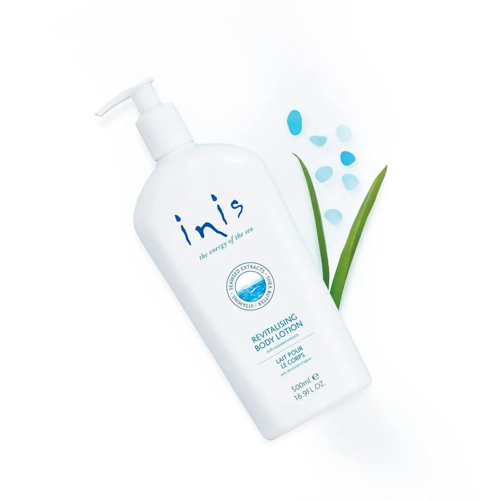  inis the energy of the sea body lotion pump bottle on a white background