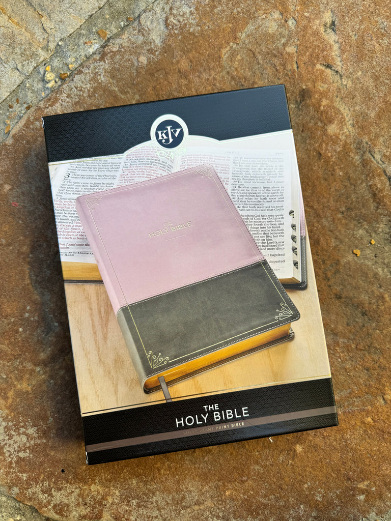 KJV Super Giant Print Pink & Gray Bible