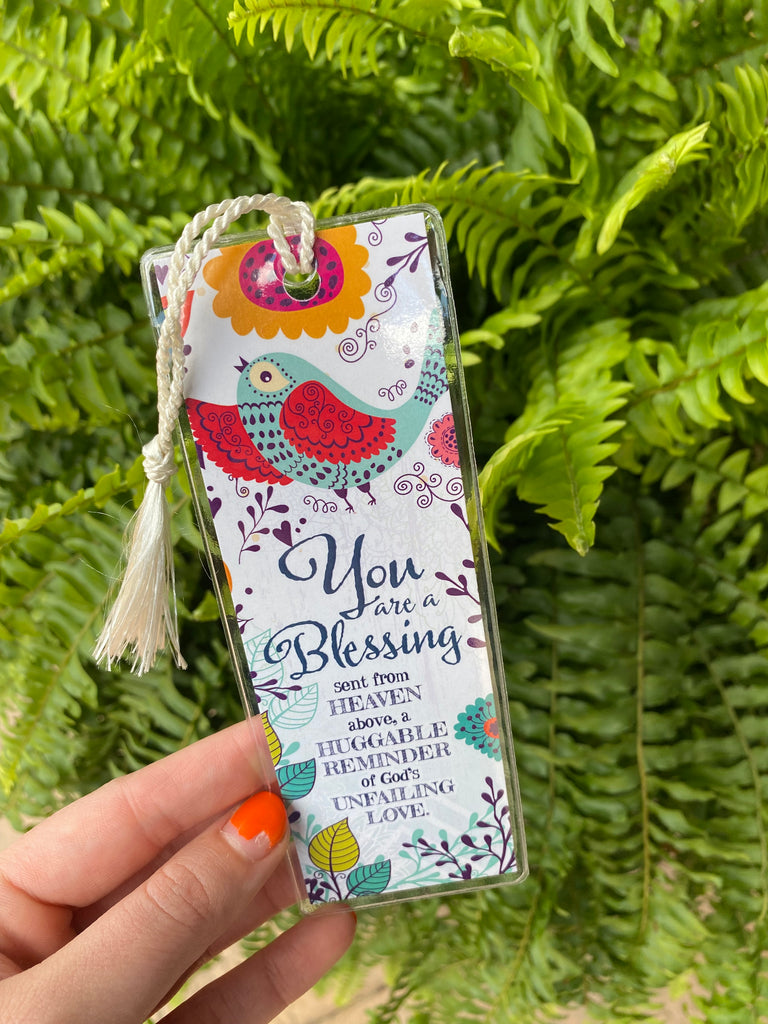 you are a blessing bird bookmark on a green fern
