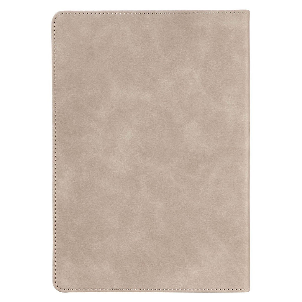 beige and cream journal on a white background