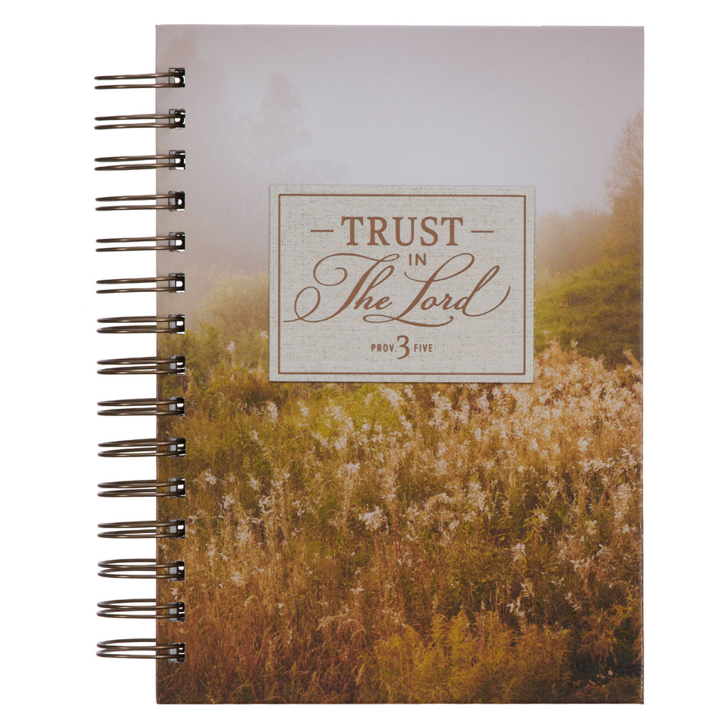 trust in the lord journal on a white background