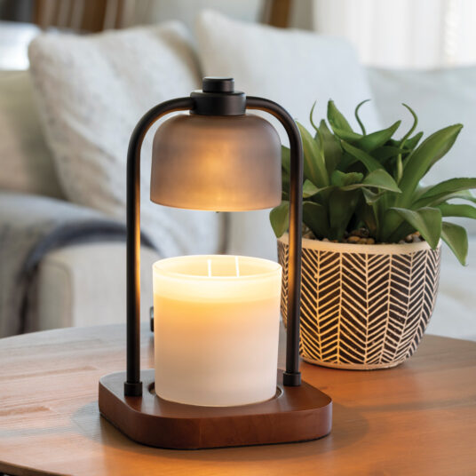 Candle warmer in living room.