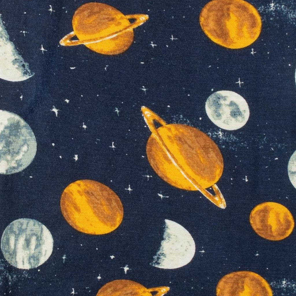 planets burp cloths on a white background