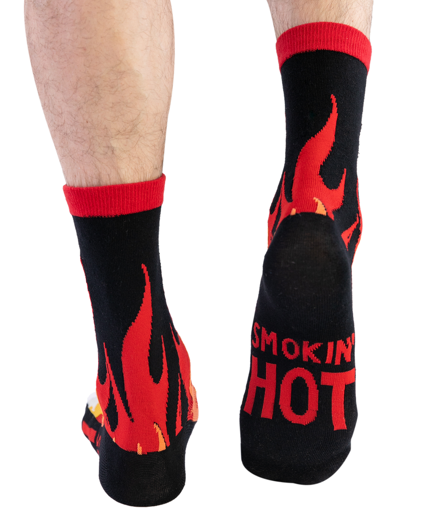 smokin hot sock on a white background