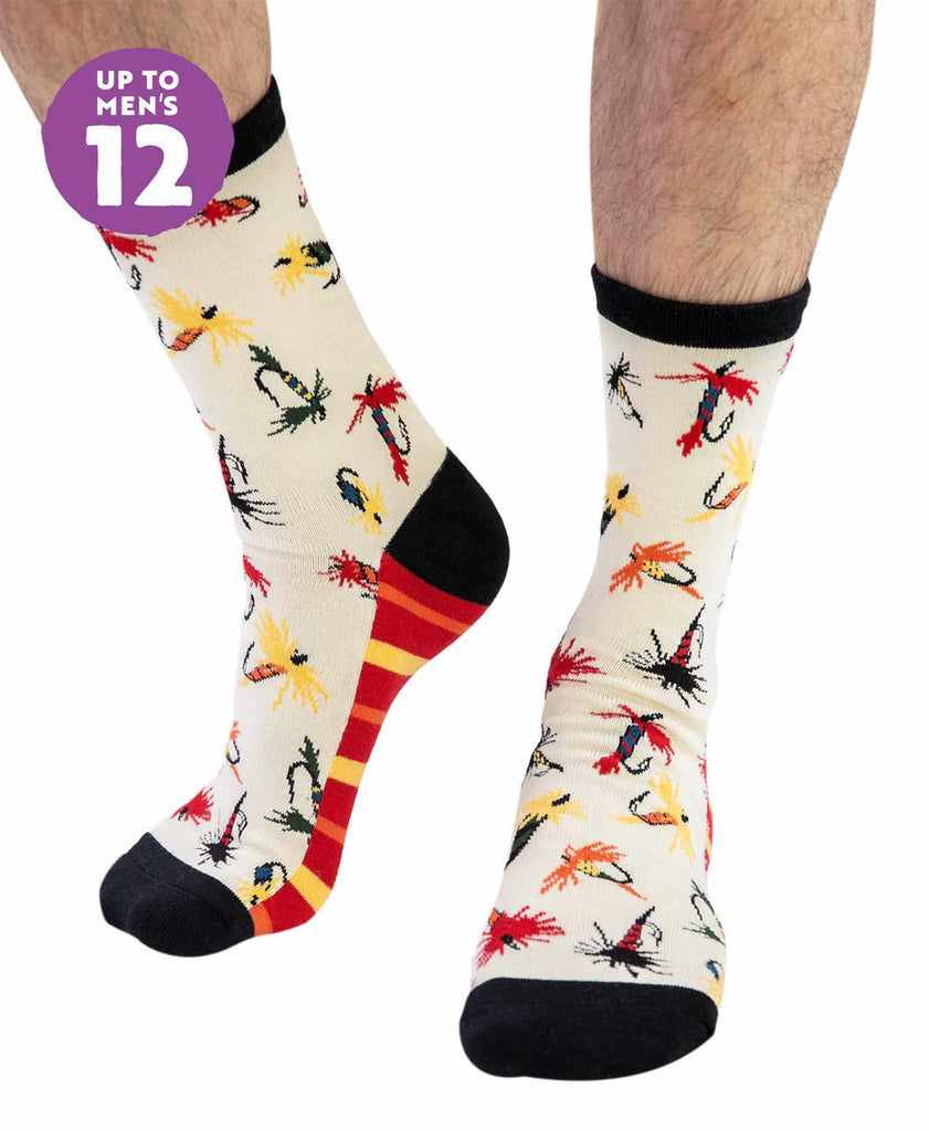 fly fishing socks on a white background