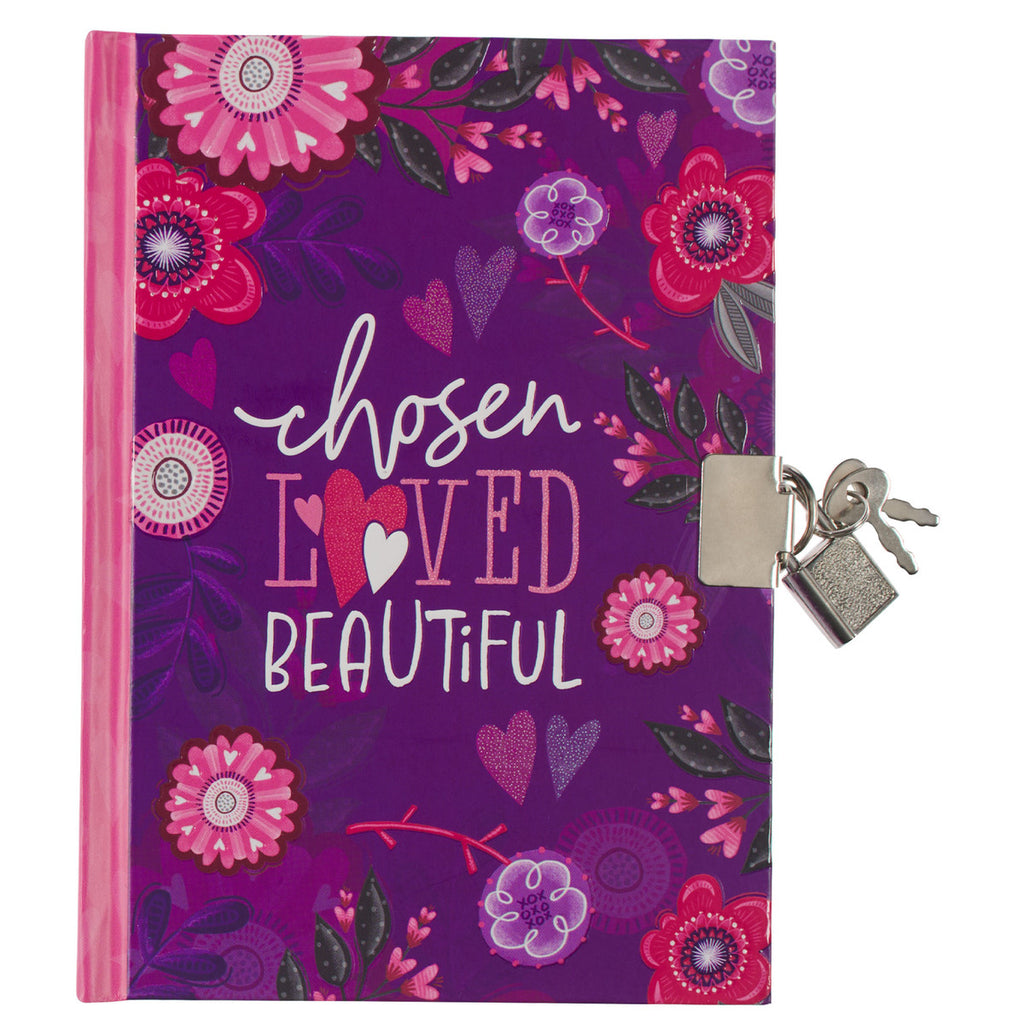 chosed loved beautiful diary on a white background