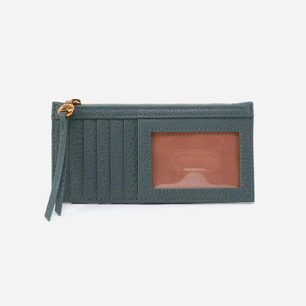 hobo green carte wallet on a white background