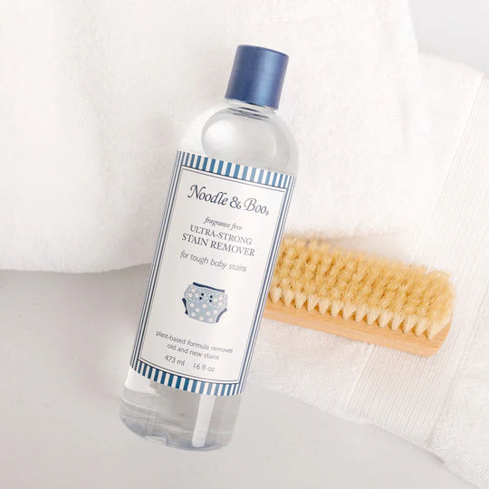 noodle and boo stain remover on a white background