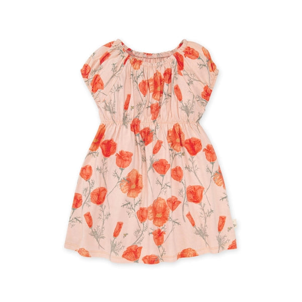 burts bees california poppies dress on a white background