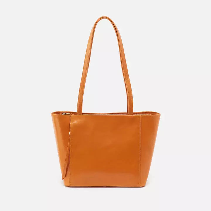 hobo haven tote in warm amber on a white background