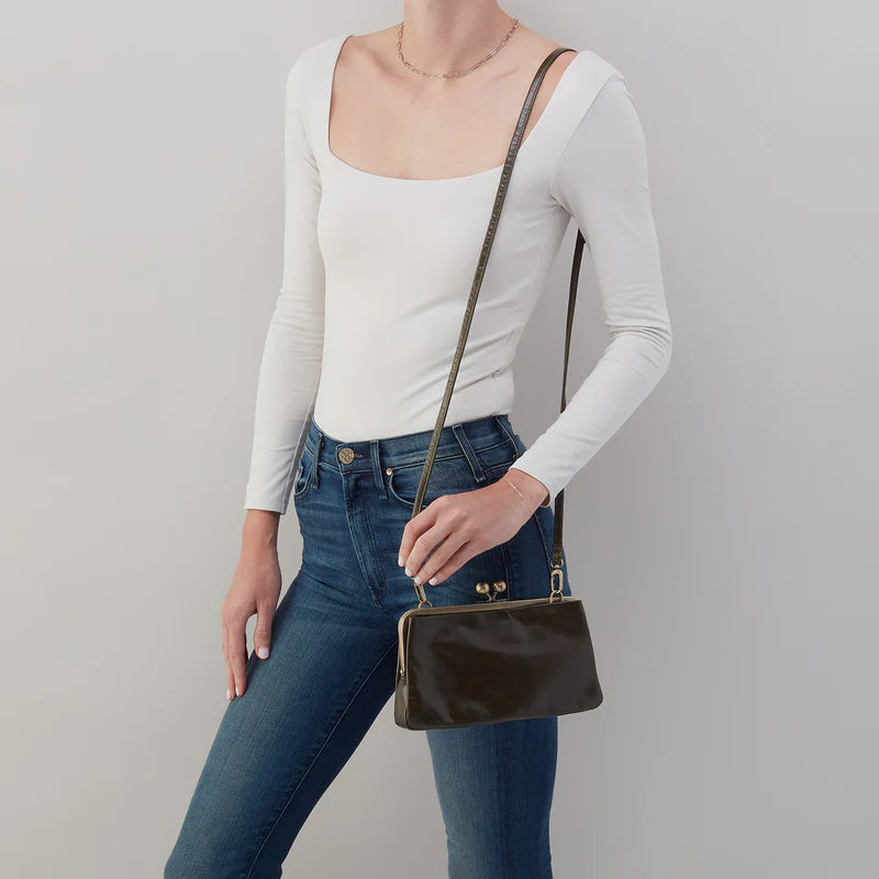 lauren frame crossbody hobo on a white background