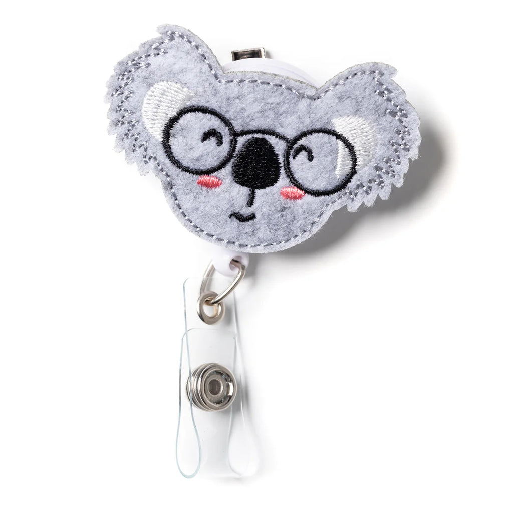 koala badge reel holder on a white background