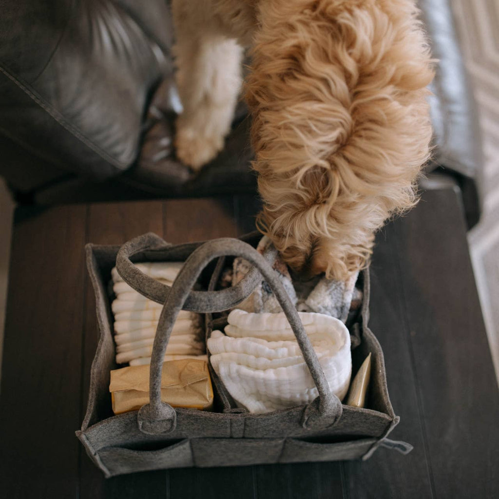 diaper caddy on a white background