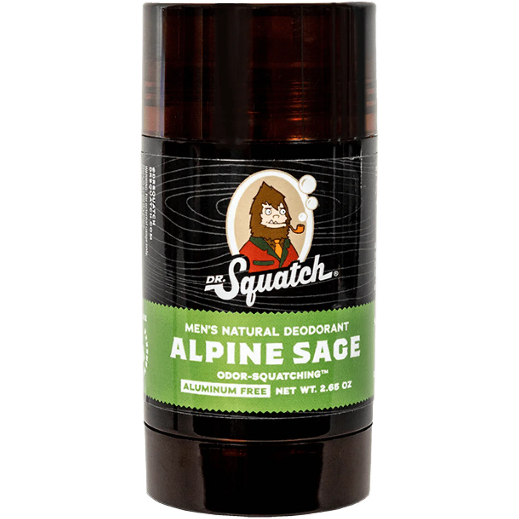 Alpine Sage deodorant by dr squatch on a white background