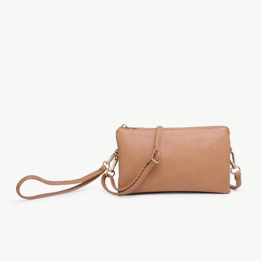 riley crossbody purse on a white background