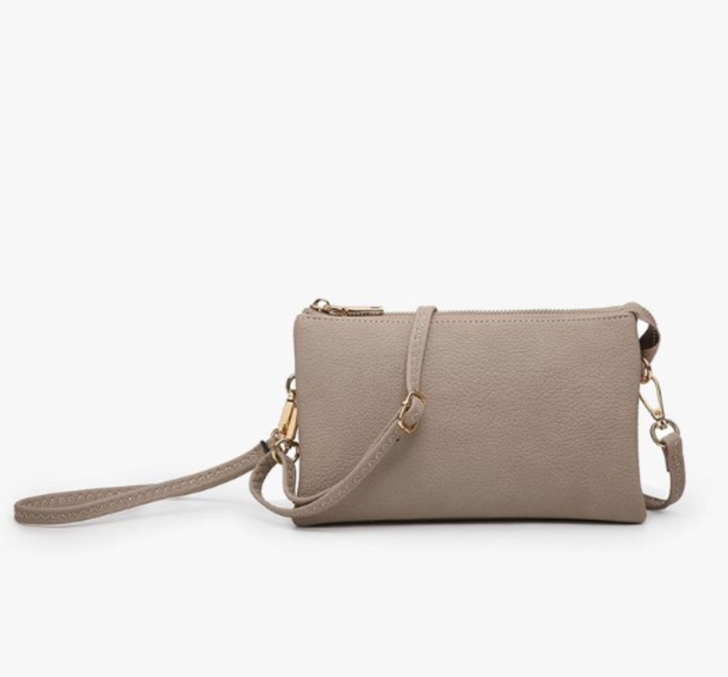 riley crossbody purse on a white background