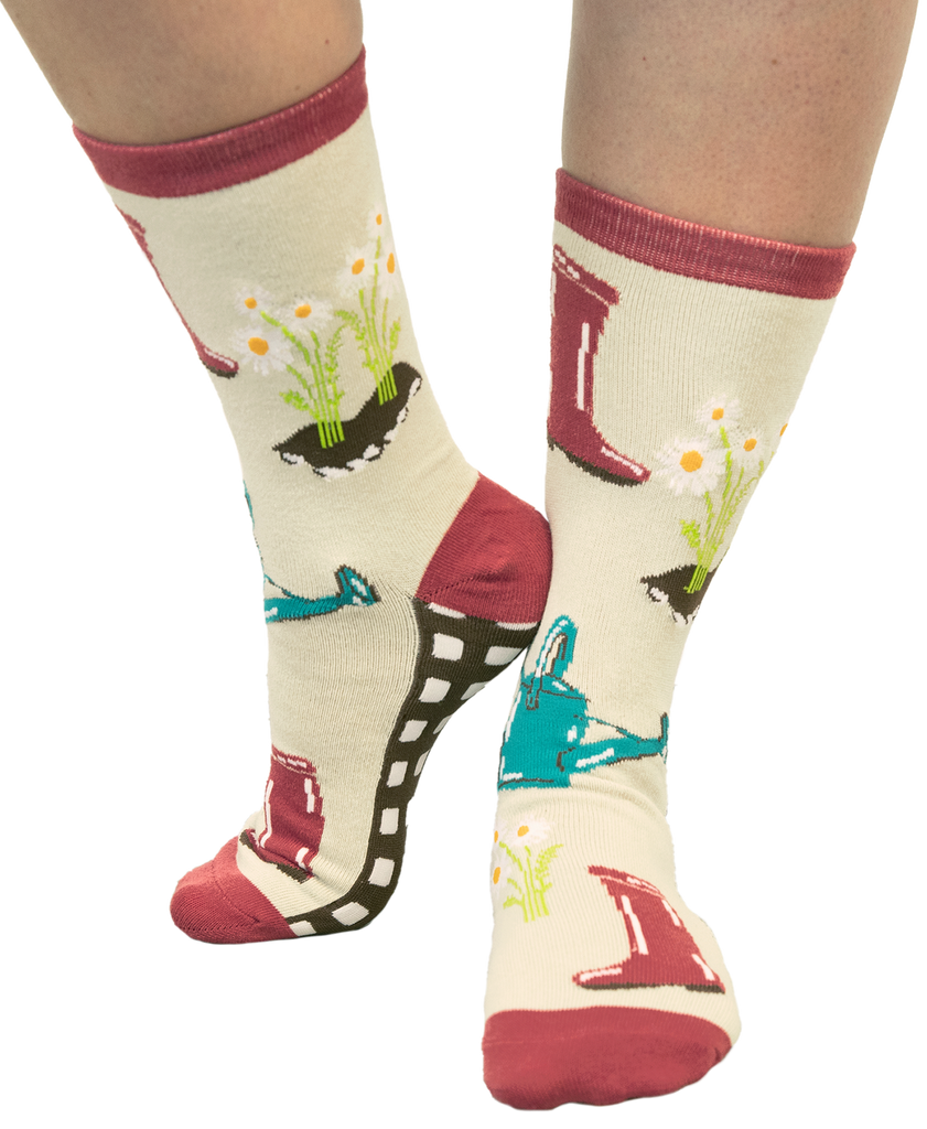 women's lazy one garden socks on a white background