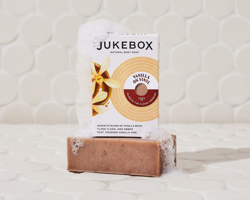 jukebox bar soap on a white background