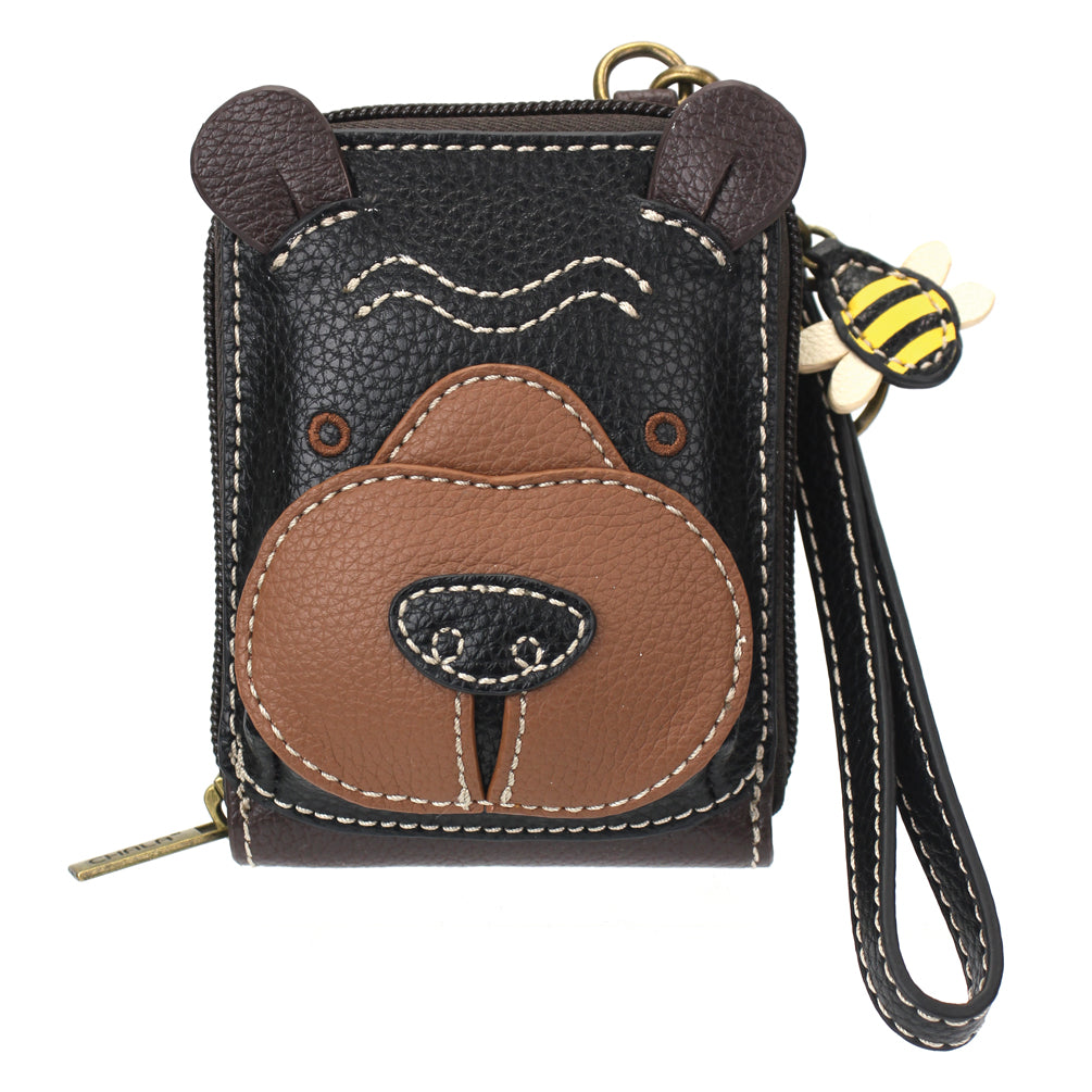 chala bear cute-c card holder wallet on a white background