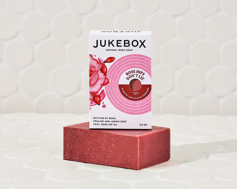 jukebox bar soap on a white background