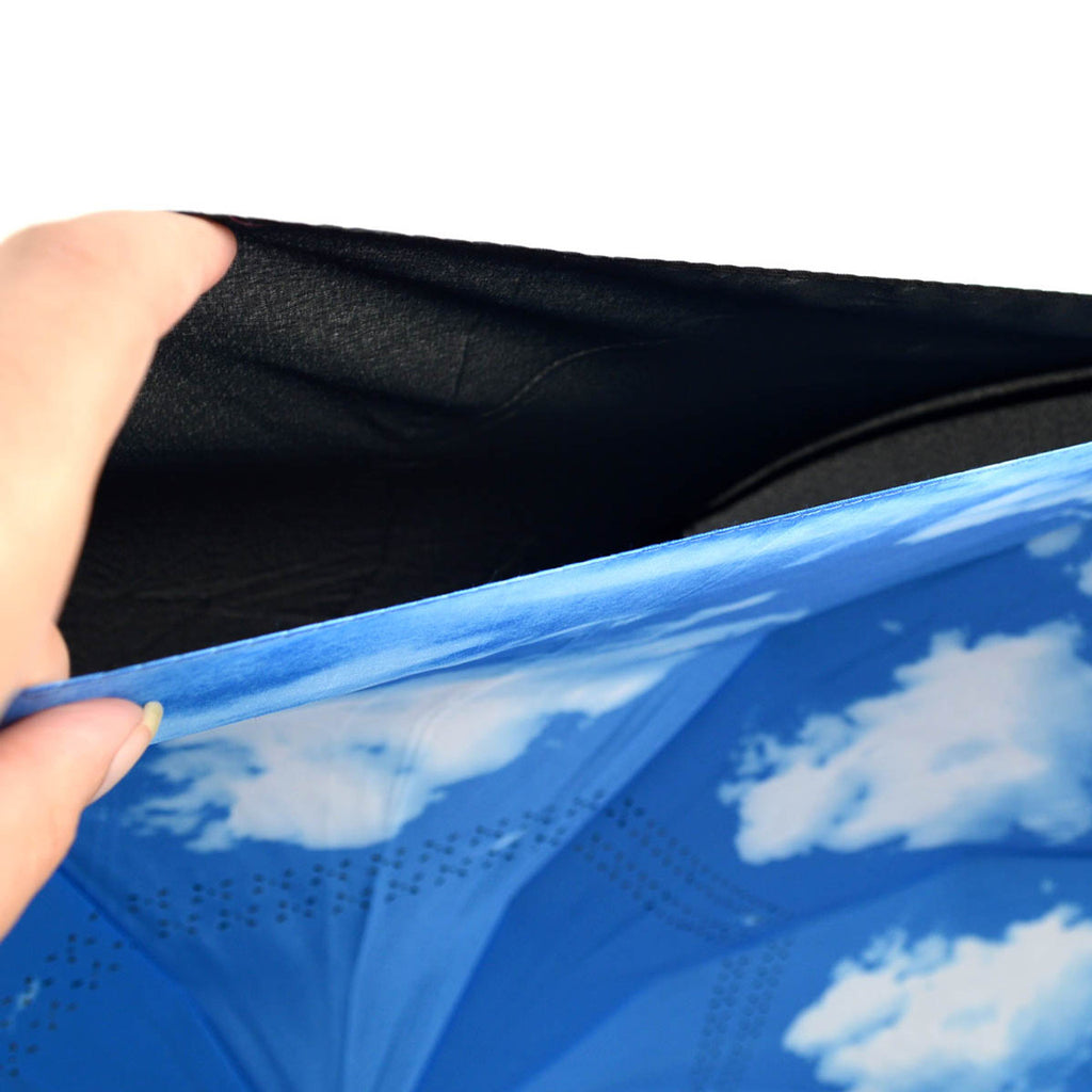 blue sky umbrella on a white background