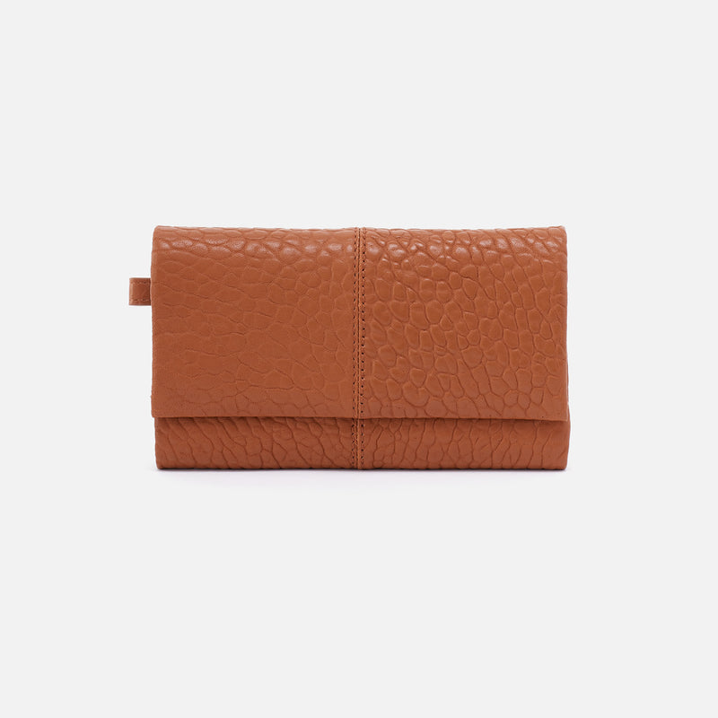 keen continental wallet in pebble brown on a white background