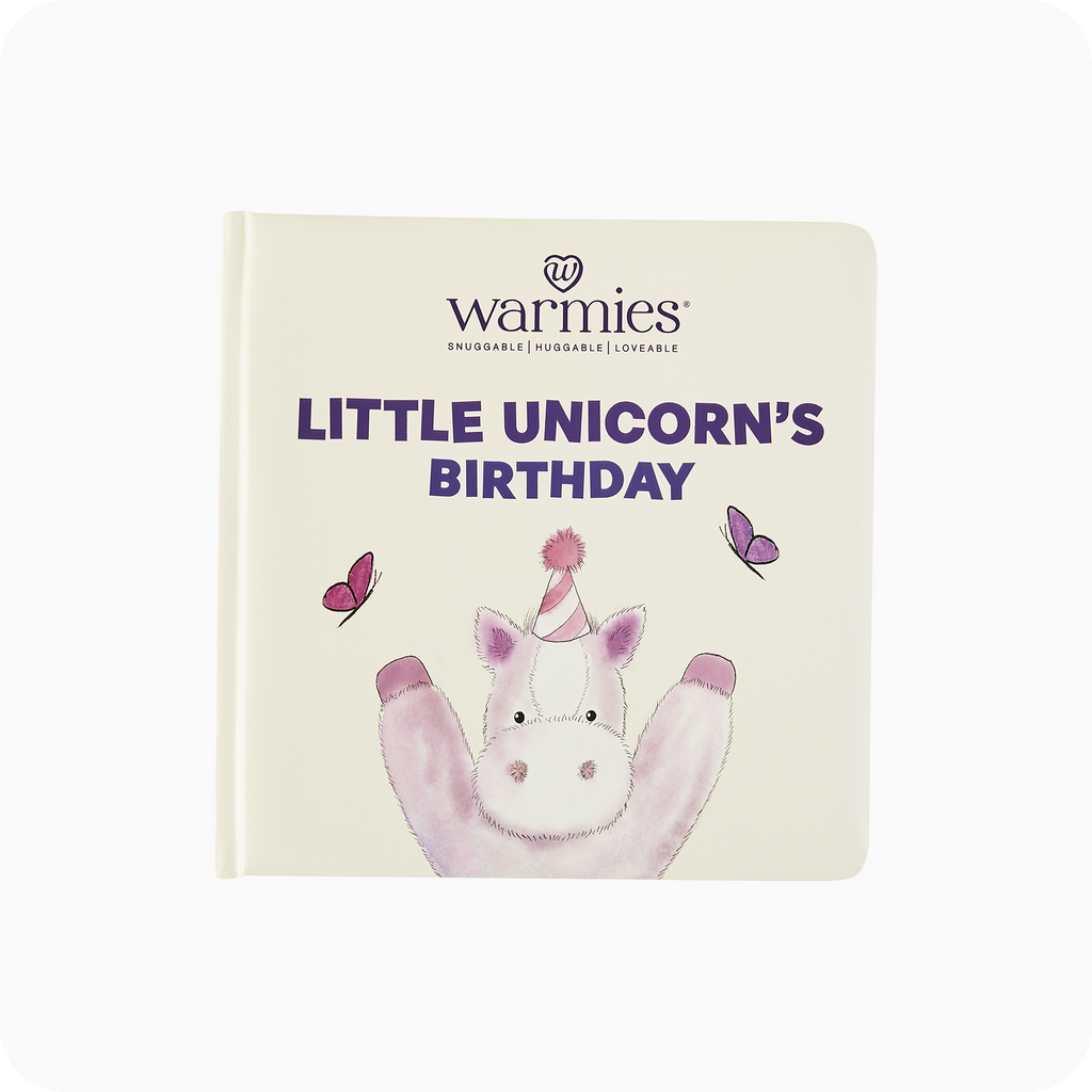 warmies little unicorn's birthday on a white background