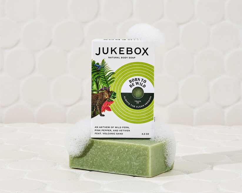 jukebox bar soap on a white background