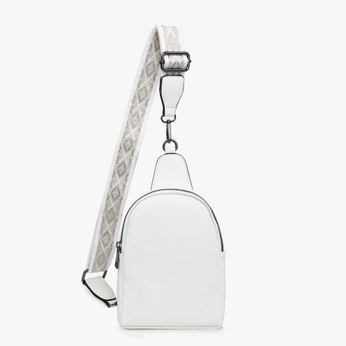 Jen and co black sling bag on a white background