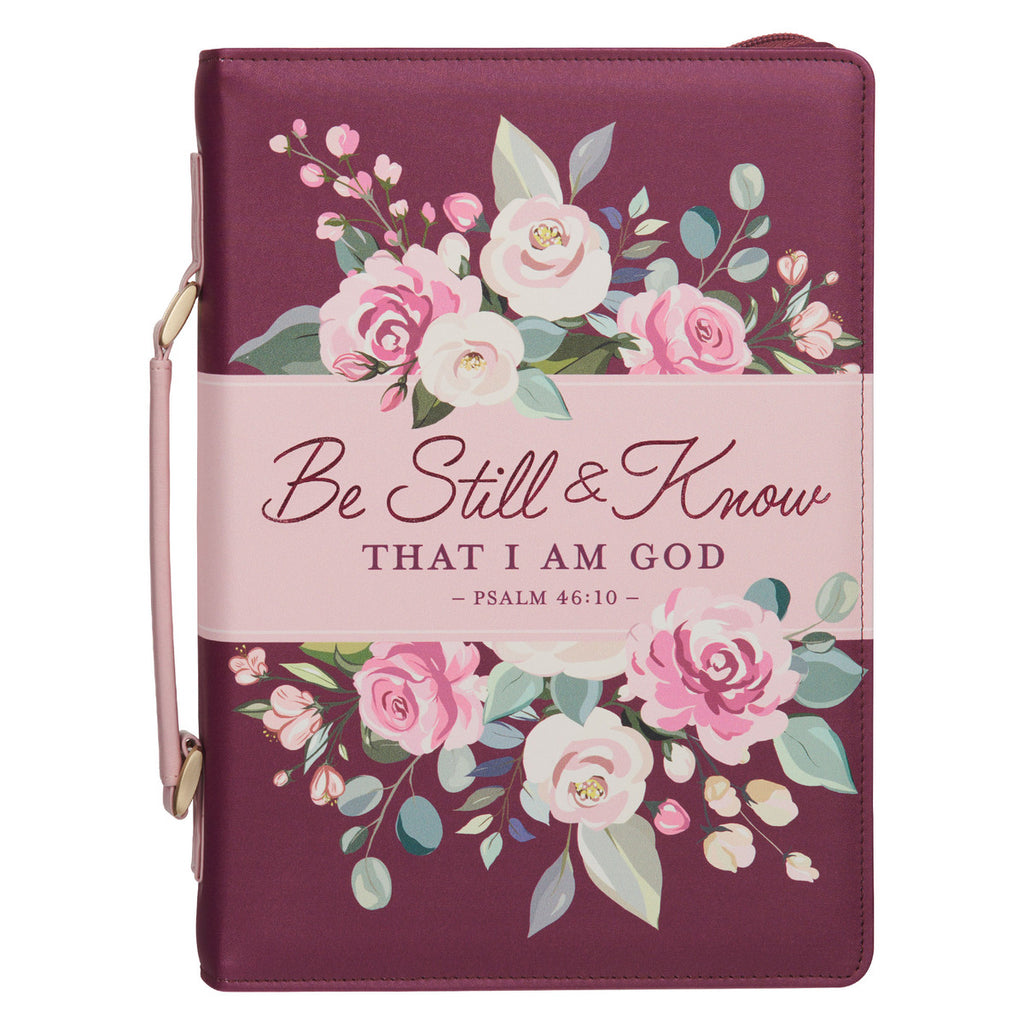 be still and know that i am God bible cover on a white background
