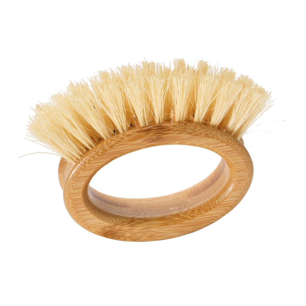 bamboo circle brush on a white background