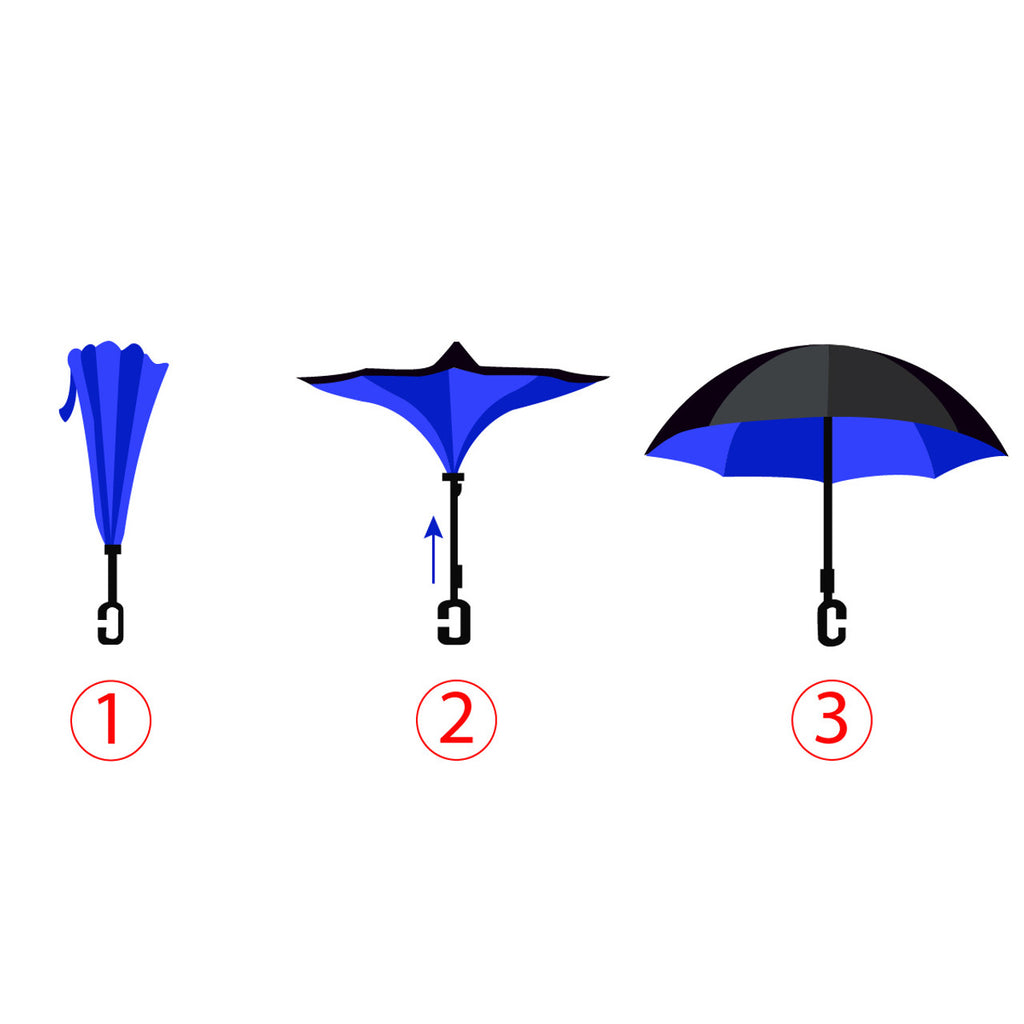 blue sky umbrella on a white background
