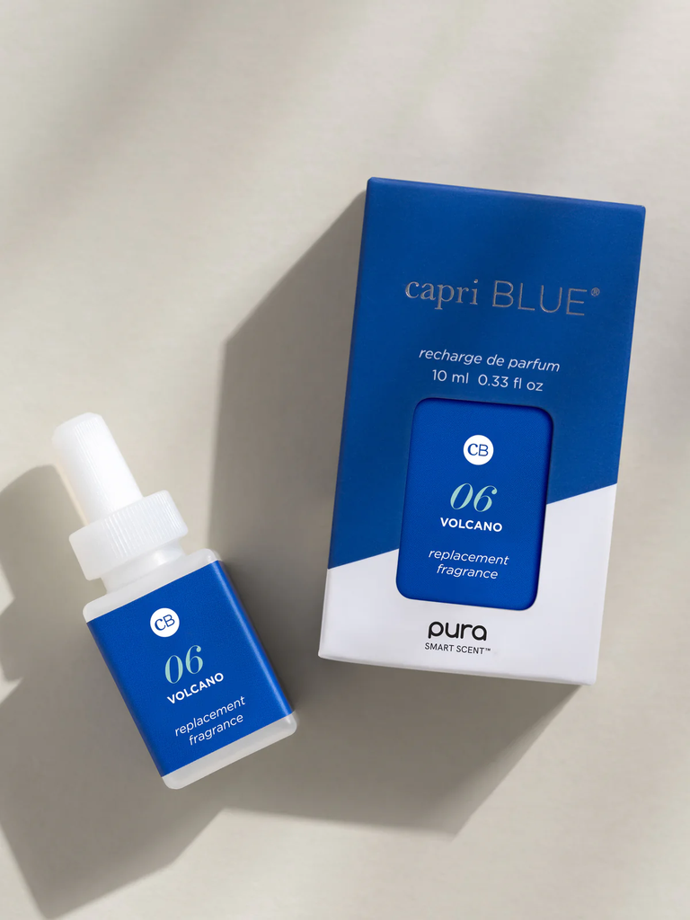 capri blue diffuser oil on a cream background