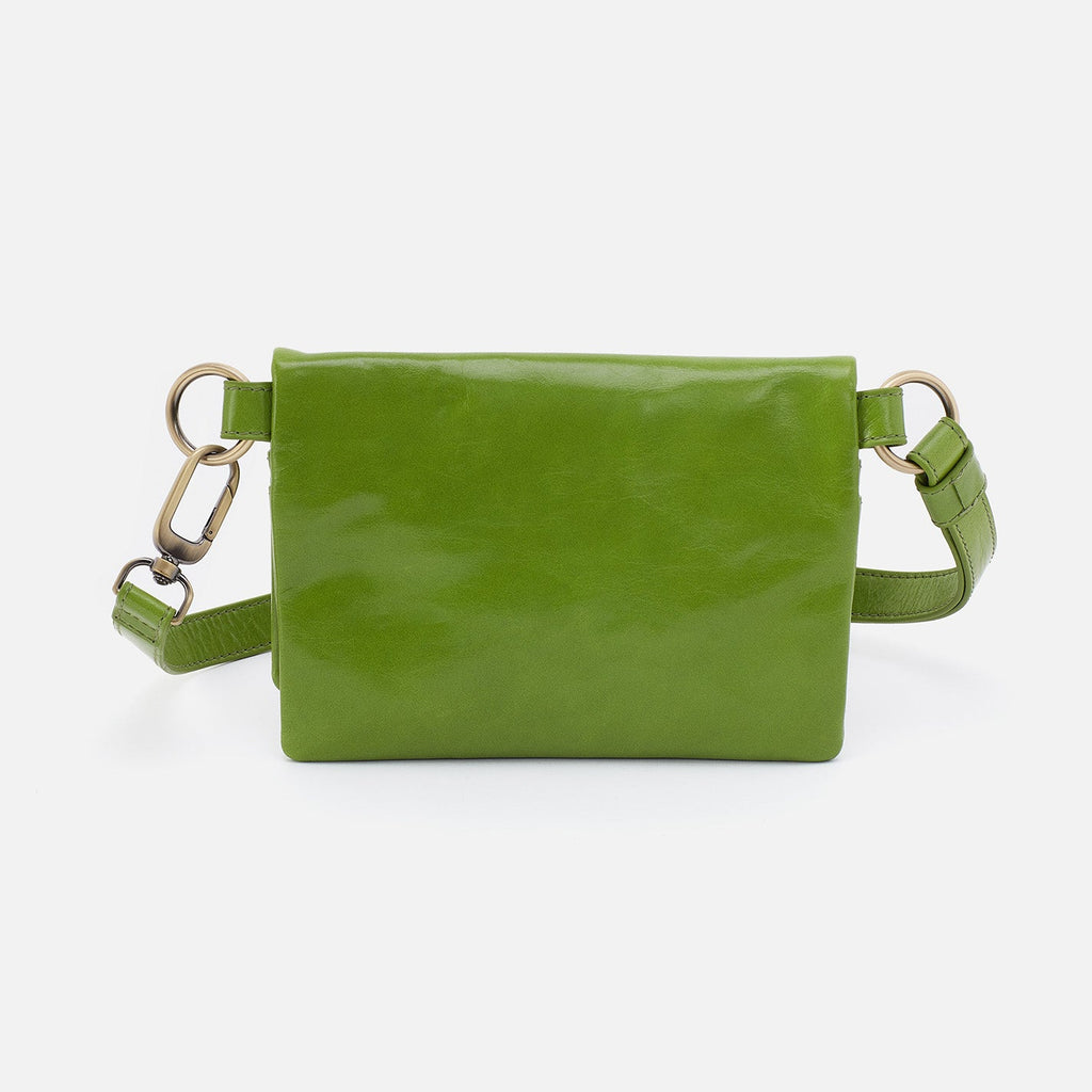 winn belt bag in garden green on a white background