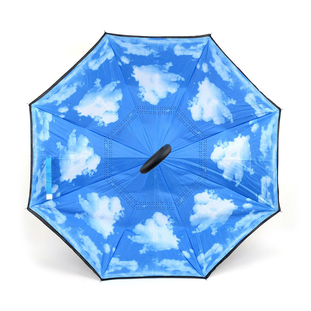 blue sky umbrella on a white background