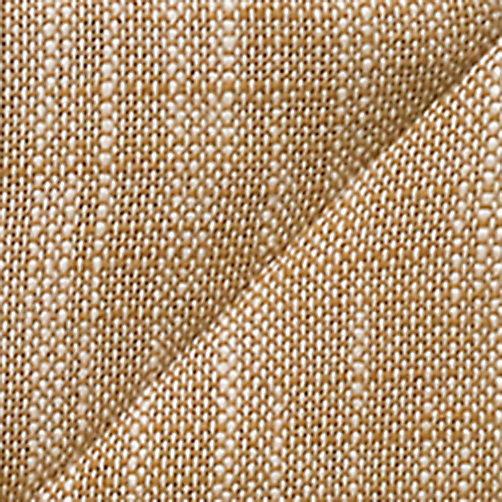 mustard slub chambray trivet on a white background