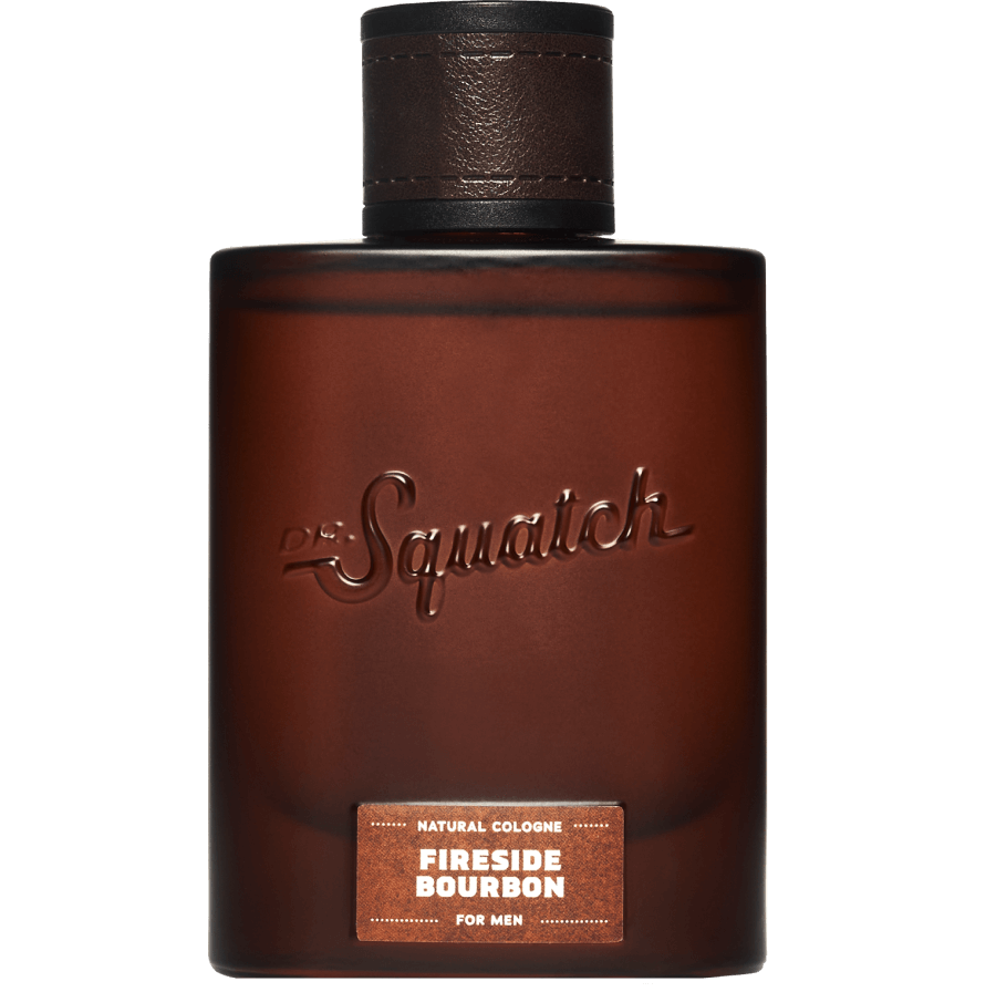 dr squatch fireside bourbon cologne on a white background
