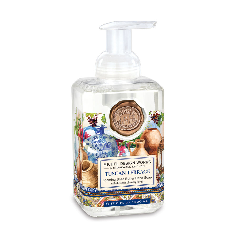 tuscan terrace foaming handsoap on a white background