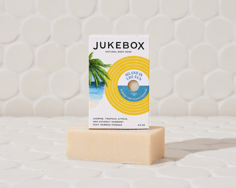 jukebox bar soap on a white background