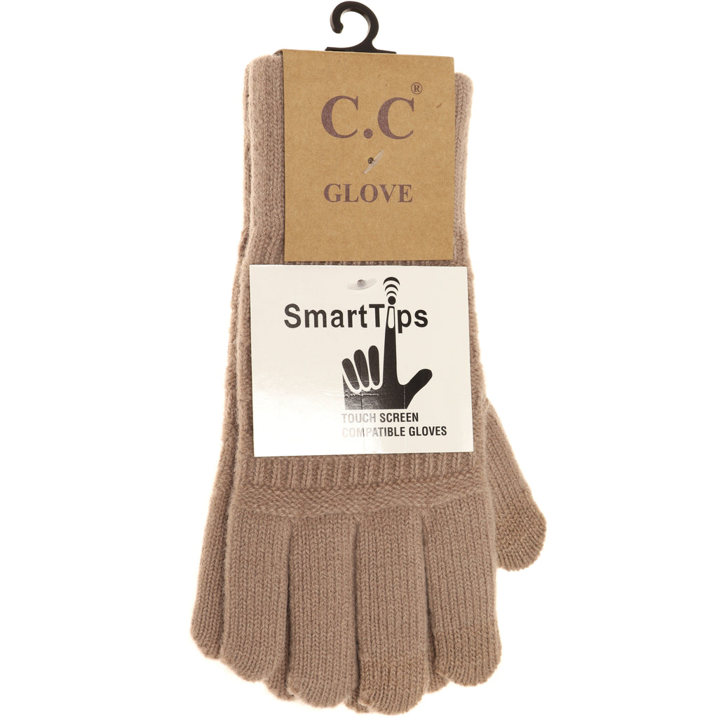 cc smart tip gloves on a white background