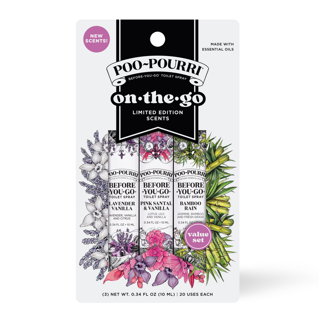 poo-pourri on-the-go value set- limited edition spring scents on a white background