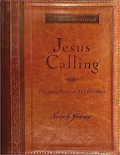 Jesus calling devotional on a white background